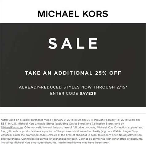 michael kors promotional code.